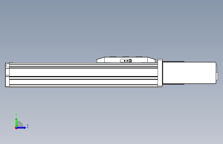 TPA机器人GCB系列皮带驱动直线轴-TPA-GCB-50-P42-L150-QL-M10-N3 左侧视图