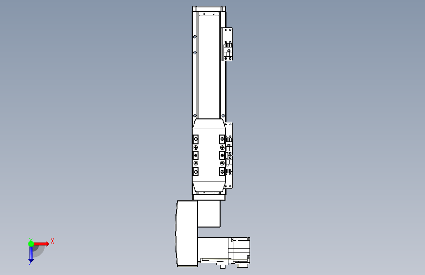 TPA机器人GCB系列皮带驱动直线轴-TPA-GCB-50-P42-L150-QL-M10-N3 俯视图