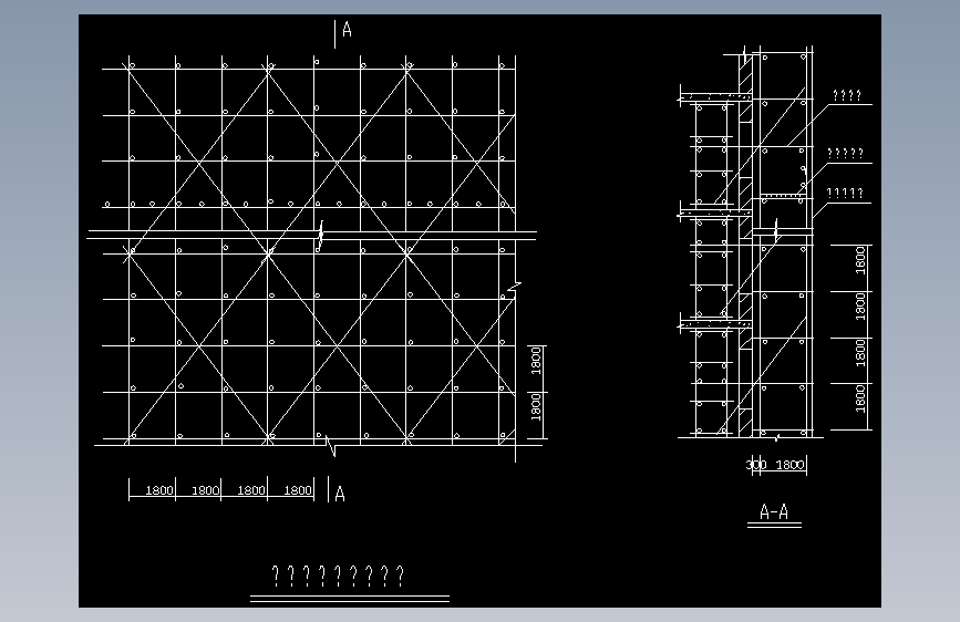 脚手架搭建CAD施工图163576