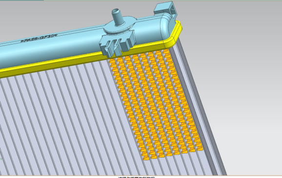 汽车冷却散热器cad图和3d模型