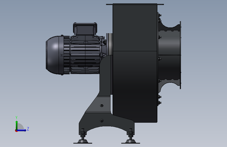 B3671-风机排气量3000m3h-1750rpm 左侧视图