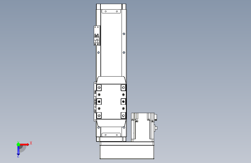 TPA GCR系列滚珠丝杠直线轴内置导轨-TPA-GCR-80-1610C-L150-ML-M20-N3 俯视图