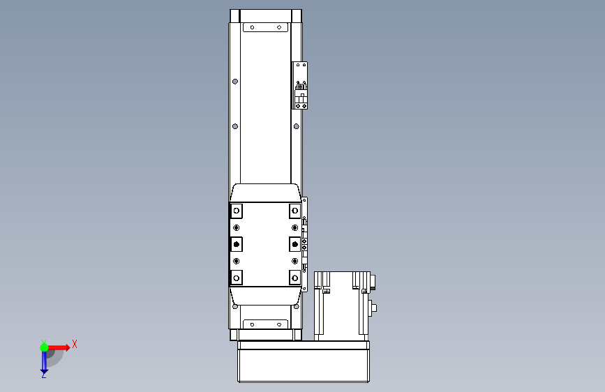 TPA GCR系列滚珠丝杠直线轴内置导轨-TPA-GCR-80-1610C-L150-ML-M40-N3 俯视图