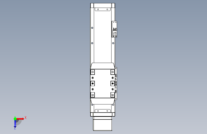 TPA GCR系列滚珠丝杠直线轴内置导轨-TPA-GCR-80-1610C-L150-MP-M20-N3 俯视图