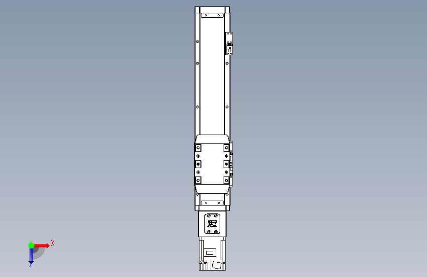 TPA GCR系列滚珠丝杠直线轴内置导轨-TPA-GCR-80-1610C-L250-M-M40-N3 俯视图