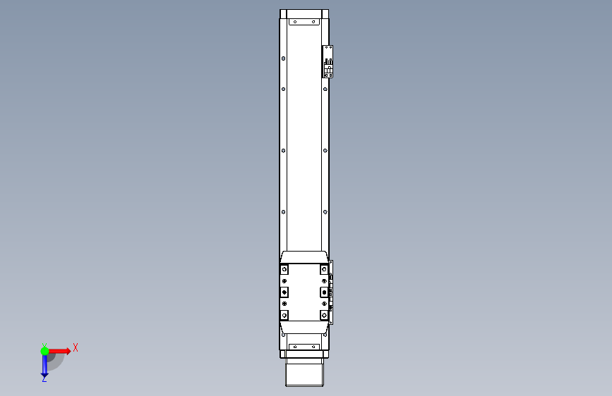 TPA GCR系列滚珠丝杠直线轴内置导轨-TPA-GCR-80-1610C-L350-MP-M40-N3 俯视图