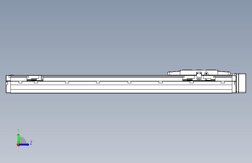 TPA GCR系列滚珠丝杠直线轴内置导轨-TPA-GCR-120-1610C-L500-ML-M40-N3 左侧视图