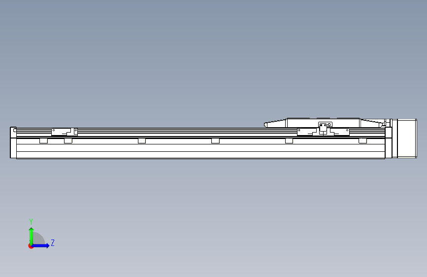 TPA GCR系列滚珠丝杠直线轴内置导轨-TPA-GCR-150-2010C-L500-ML-M75-N3 左侧视图