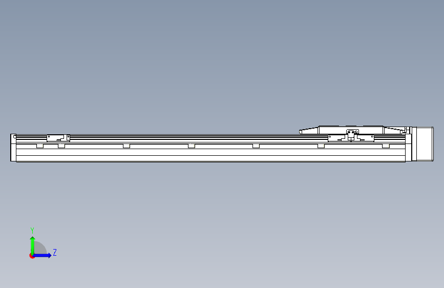 TPA GCR系列滚珠丝杠直线轴内置导轨-TPA-GCR-150-2010C-L650-ML-M75-N3 左侧视图