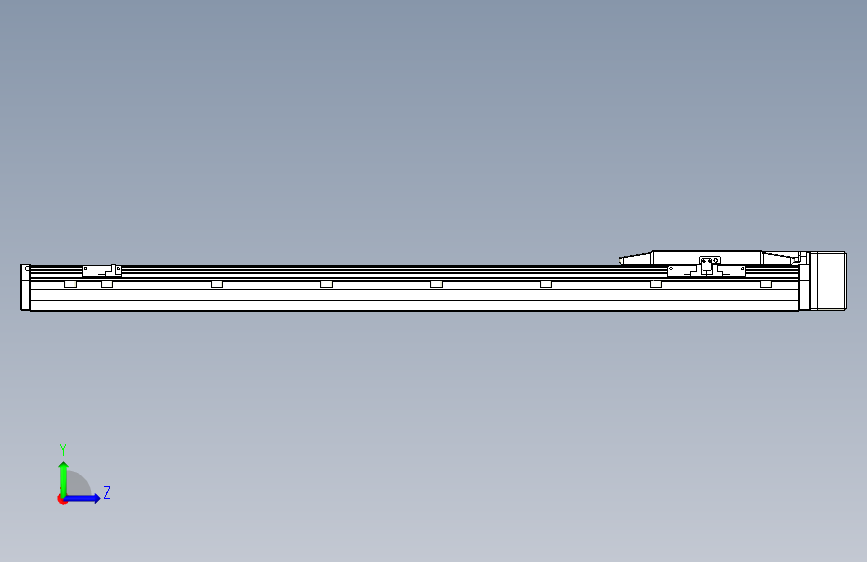 TPA GCR系列滚珠丝杠直线轴内置导轨-TPA-GCR-150-2010C-L800-ML-M75-N3 左侧视图