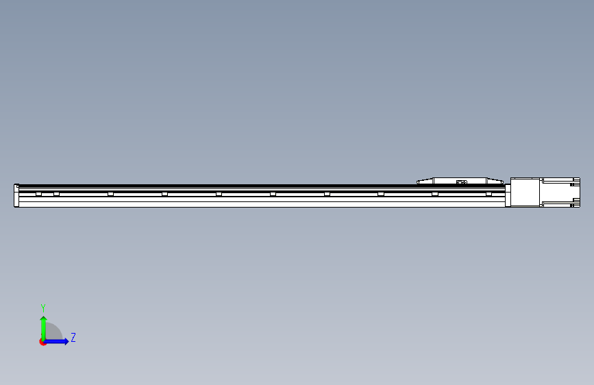 TPA GCR系列滚珠丝杠直线轴内置导轨-TPA-GCR-150-2010C-L1100-M-M75-N3 左侧视图