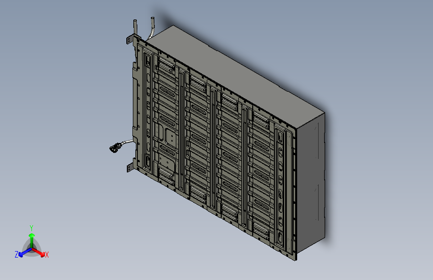 储能液冷电池包3D模型