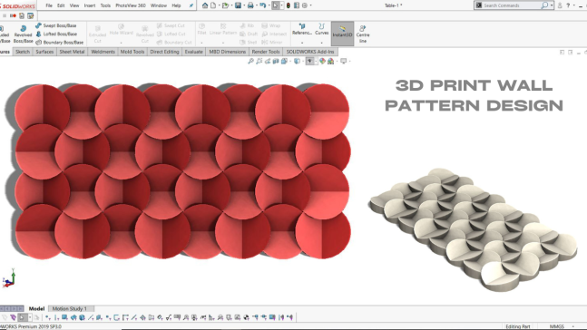 实体作品几何图案设计：3D打印墙艺术-2