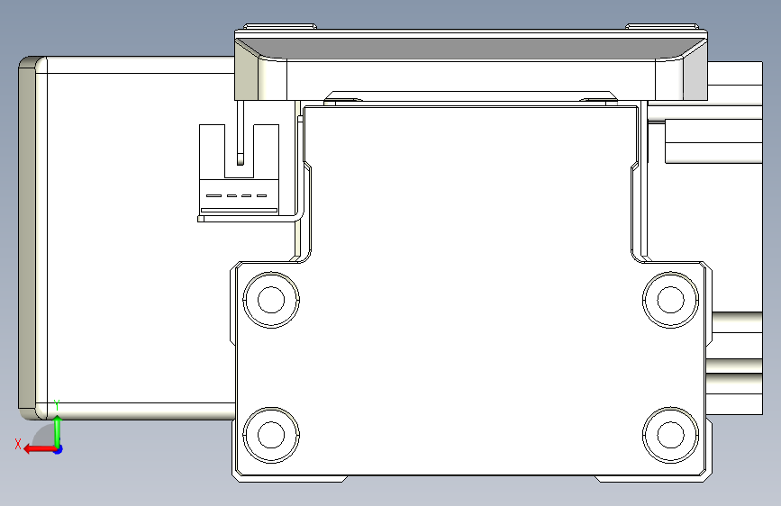 TPA GCBS系列带式直线轴双滑块型-TPA-GCBS-80-P60-L500-QR-M20-N3 背面视图