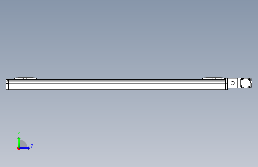 TPA GCBS系列带式直线轴双滑块型-TPA-GCBS-80-P60-L500-QR-M20-N3 左侧视图