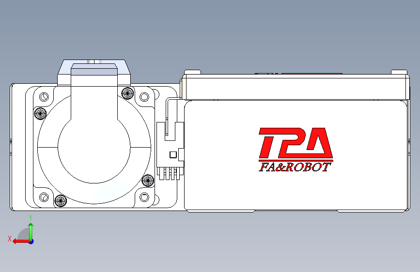 TPA HCR系列滚珠丝杠直线轴,带导轨全闭-TPA-HCR-110D-1610C-L700-MR-C-P40-N3 背面视图