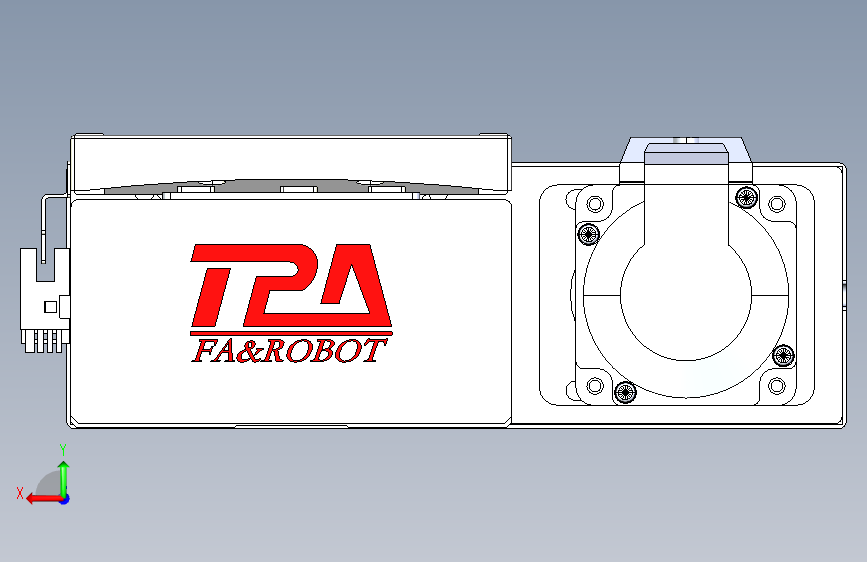 TPA HCR系列滚珠丝杠直线轴,带导轨全闭-TPA-HCR-120D-1610C-L650-ML-C-P40-N3 背面视图
