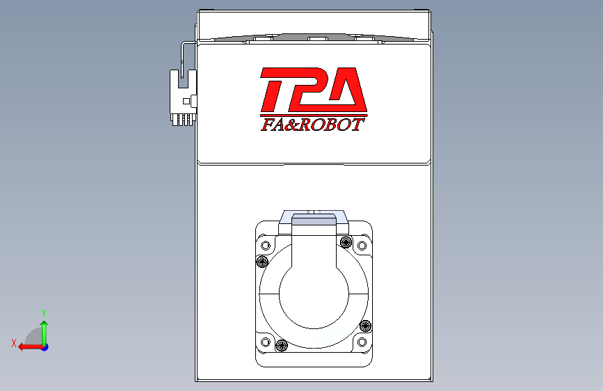 TPA HCR系列滚珠丝杠直线轴,带导轨全闭-TPA-HCR-120D-1610C-L700-MP-Y-P40-N3 背面视图