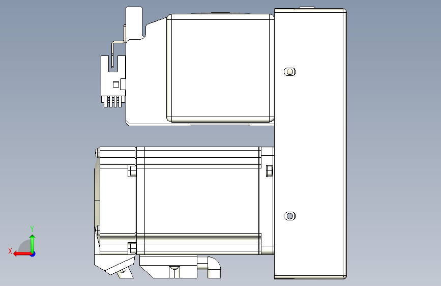 TPA HNB系列皮带直线轴半封闭可选导轨-TPA-HNB-105D-90-L2400-RP-C-P20-N3 背面视图