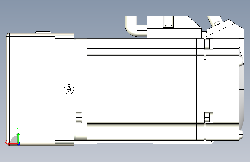 TPA HNB系列皮带直线轴半封闭可选导轨-TPA-HNB-105D-90-L2550-ML-C-P20-N3 背面视图
