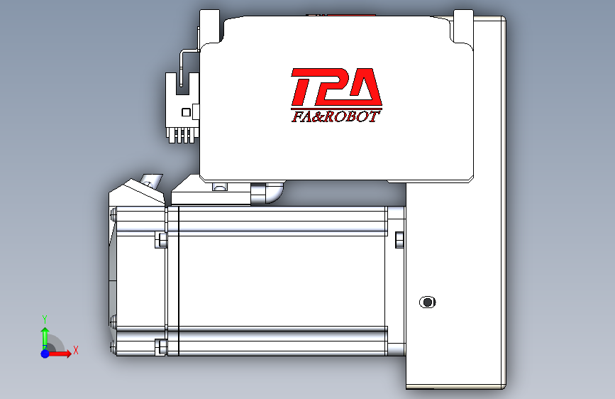 TPA HNB系列皮带直线轴半封闭可选导轨-TPA-HNB-110D-90-L50-LP-Y-P40-N3 正面视图