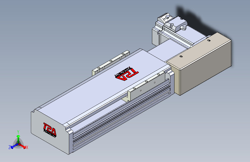 TPA HNB系列皮带直线轴半封闭可选导轨-TPA-HNB-110D-90-L100-ML-C-P40-N3 主视图
