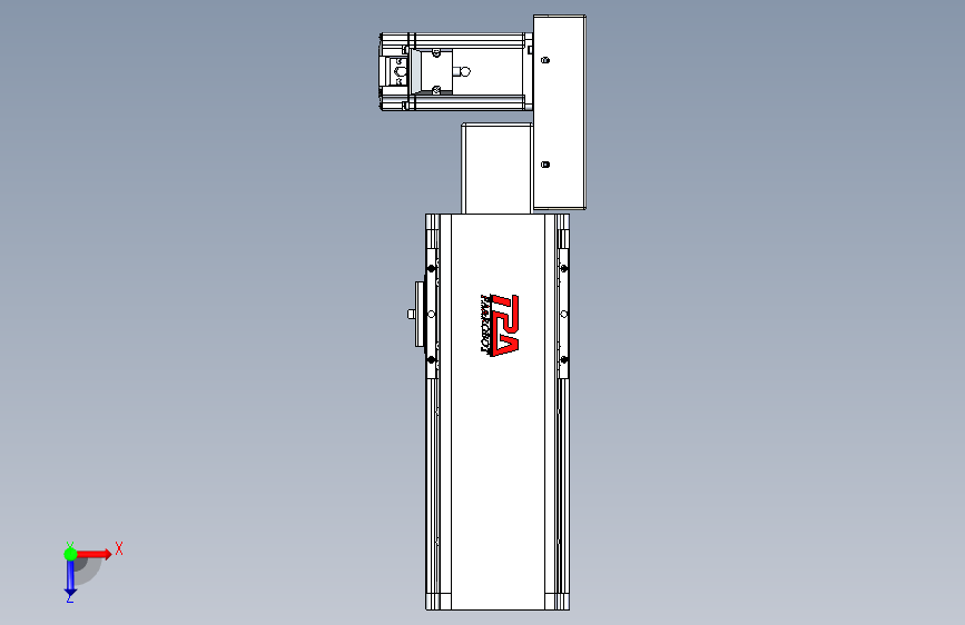 TPA HNB系列皮带直线轴半封闭可选导轨-TPA-HNB-110D-90-L100-ML-C-P40-N3 俯视图