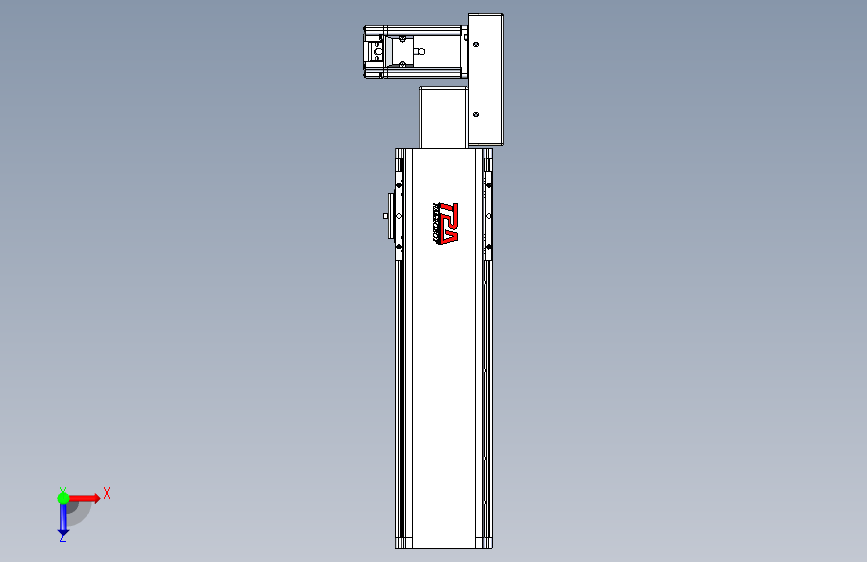 TPA HNB系列皮带直线轴半封闭可选导轨-TPA-HNB-110D-90-L250-ML-C-P40-N3 俯视图