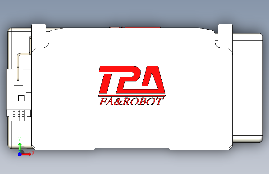 TPA HNB系列皮带直线轴半封闭可选导轨-TPA-HNB-110D-90-L250-MR-C-P20-N3 正面视图