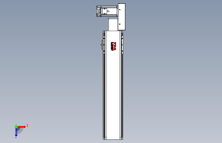 TPA HNB系列皮带直线轴半封闭可选导轨-TPA-HNB-110D-90-L400-ML-C-P40-N3 俯视图