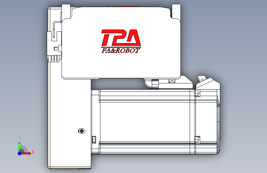 TPA HNB系列皮带直线轴半封闭可选导轨-TPA-HNB-110D-90-L400-RP-Y-P40-N3 正面视图