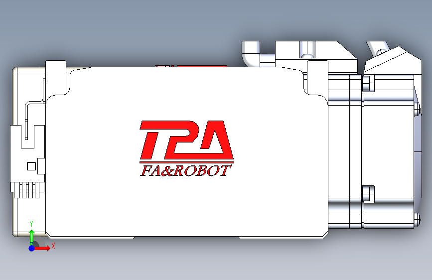 TPA HNB系列皮带直线轴半封闭可选导轨-TPA-HNB-110D-90-L450-MR-Y-P40-N3 正面视图