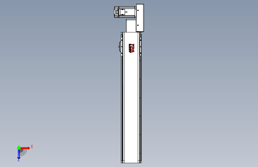 TPA HNB系列皮带直线轴半封闭可选导轨-TPA-HNB-110D-90-L500-ML-C-P40-N3 俯视图