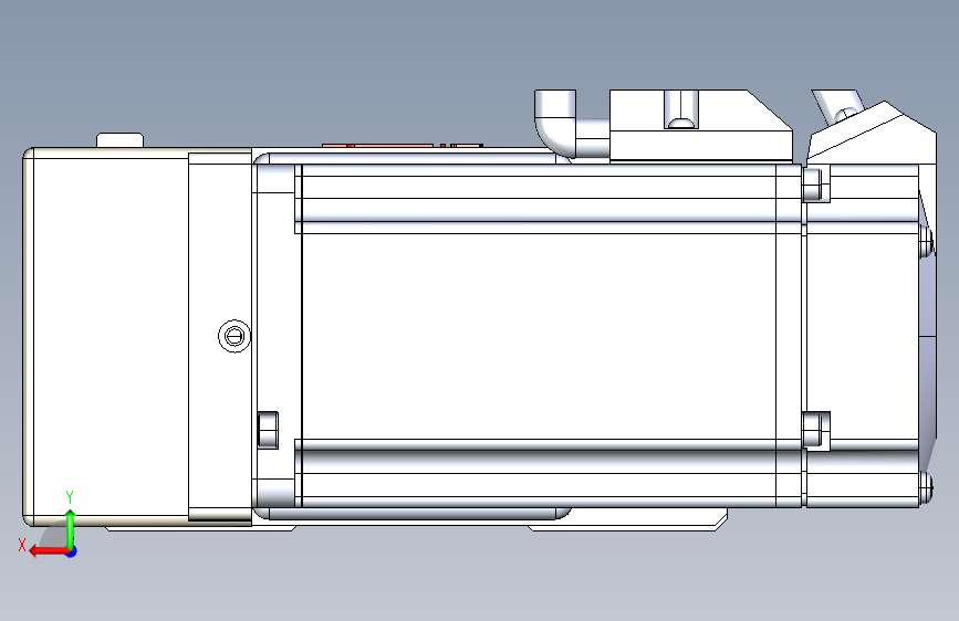TPA HNB系列皮带直线轴半封闭可选导轨-TPA-HNB-110D-90-L500-ML-C-P40-N3 背面视图