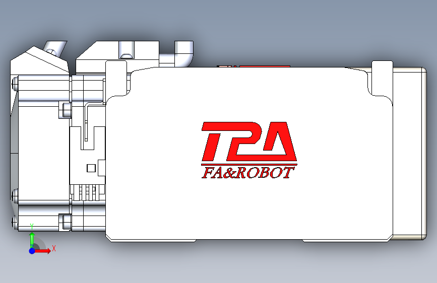 TPA HNB系列皮带直线轴半封闭可选导轨-TPA-HNB-110D-90-L550-ML-Y-P40-N3 正面视图