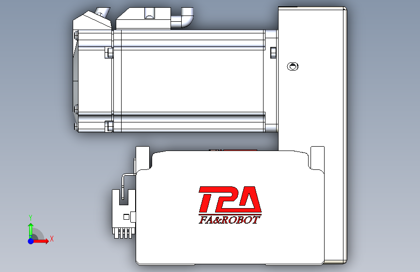 TPA HNB系列皮带直线轴半封闭可选导轨-TPA-HNB-110D-90-L1100-LU-Y-P40-N3 正面视图