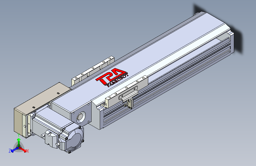 TPA HNB系列皮带直线轴半封闭可选导轨-TPA-HNB-120D-110-L200-ML-Y-P40-N3