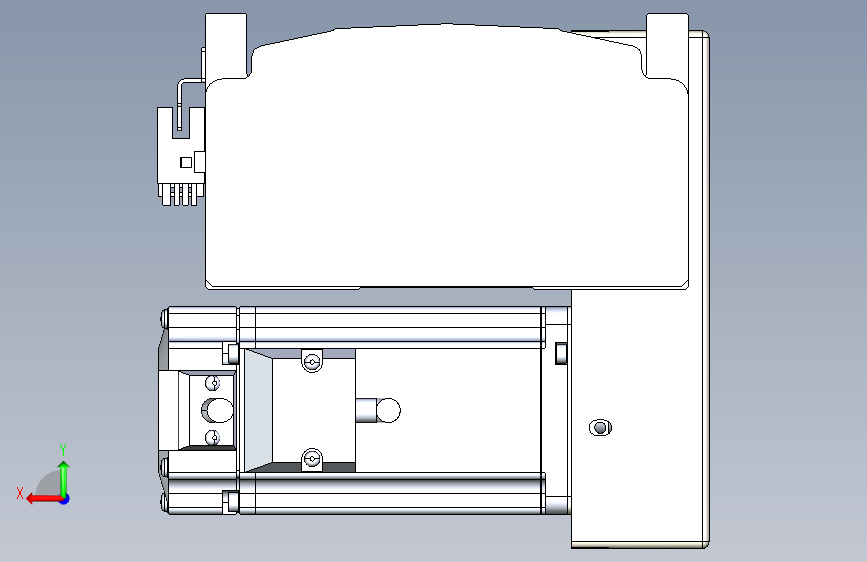 TPA HNB系列皮带直线轴半封闭可选导轨-TPA-HNB-140D-120-L2350-LP-Y-P40-N3 背面视图