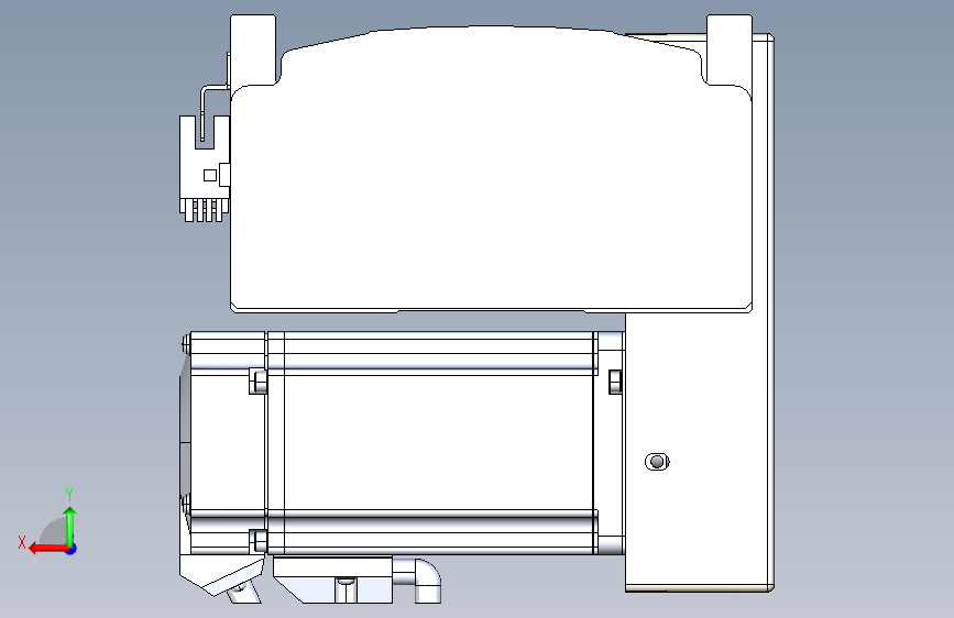 TPA HNB系列皮带直线轴半封闭可选导轨-TPA-HNB-140D-120-L350-LP-C-P40-N3 背面视图