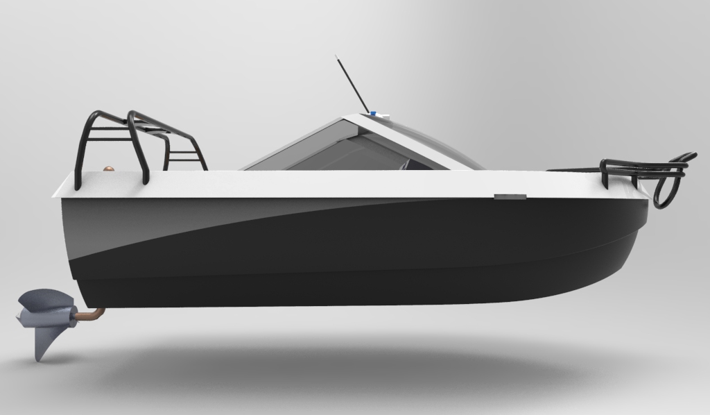 58--简易快艇模型3D图纸【三三素材】