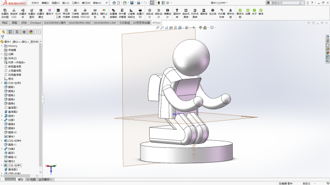 3d打印笔架sw三维图