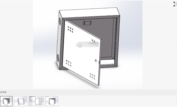 500x500x140电气柜电控箱柜子三维SW
