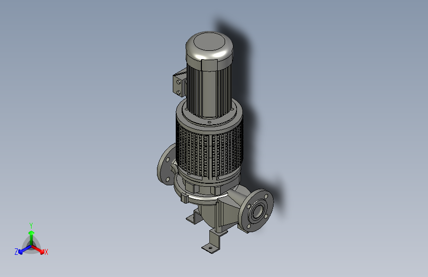 IE5垂直热水泵模型三维图