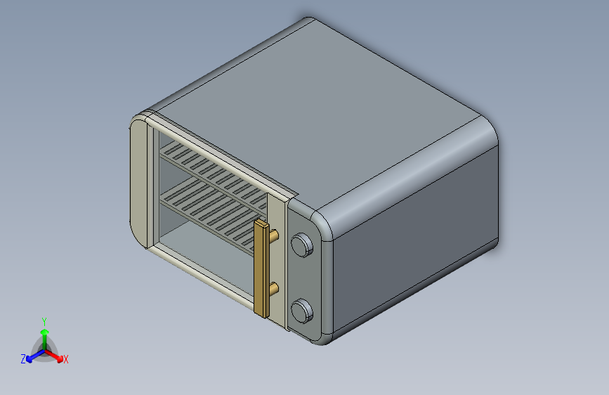 简易烤箱模型图三维PROE