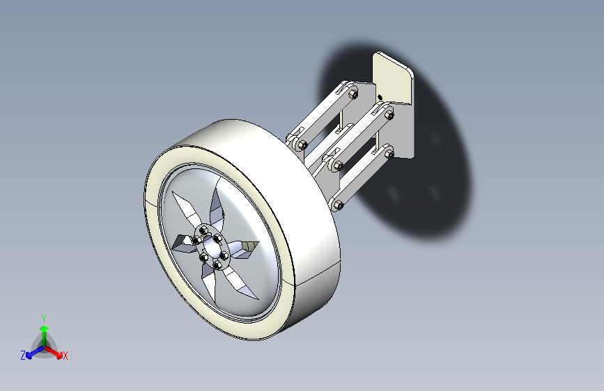 轮毂电机电动车轮三维图