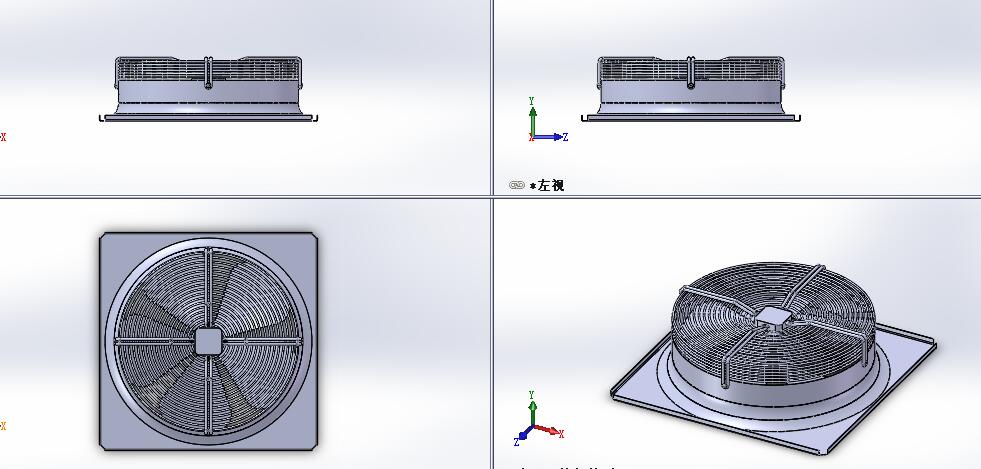 排风扇模型设计图纸三维图