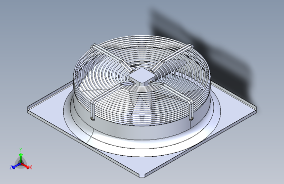 排风扇模型设计图纸三维图