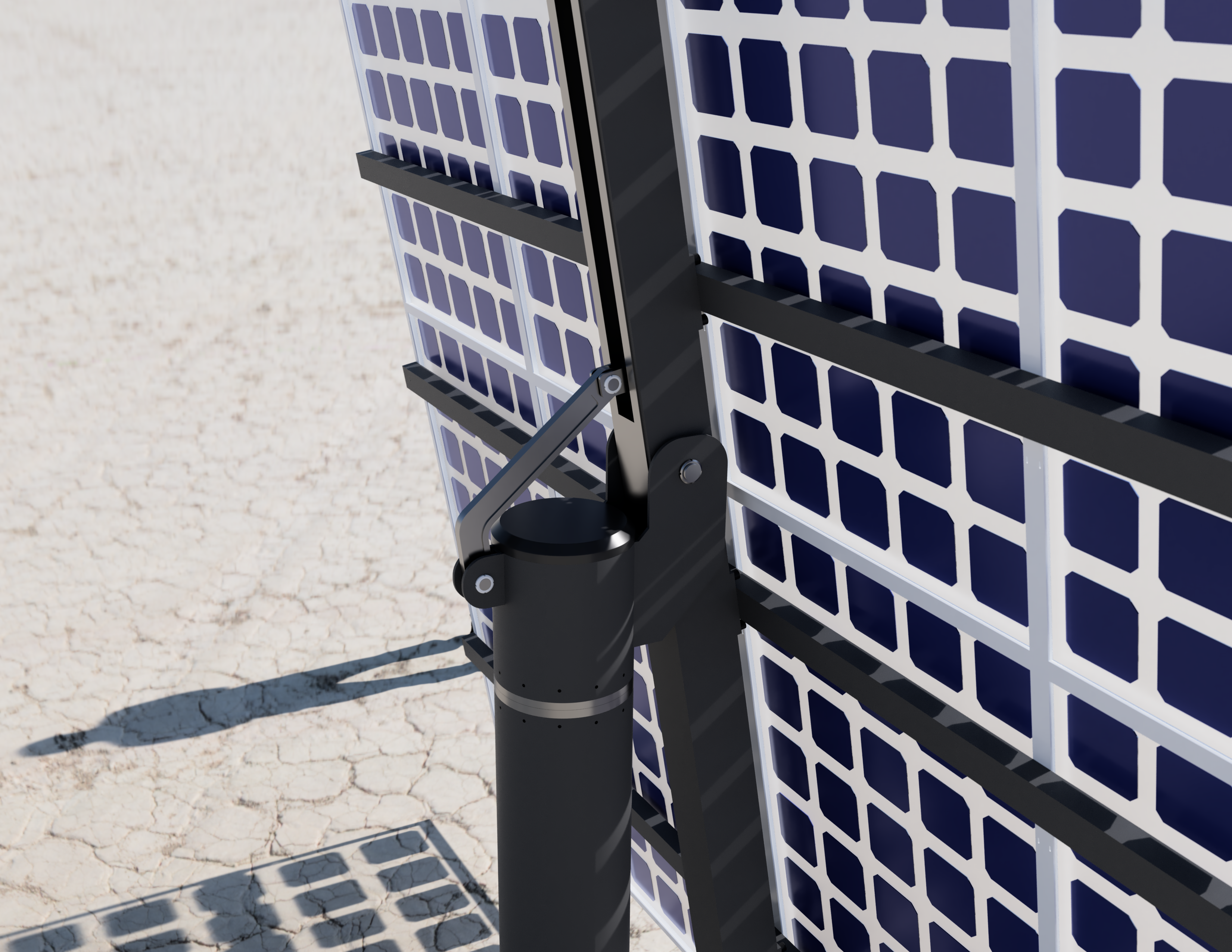 5.6 kW 两轴太阳能跟踪器,采用 700 W 双面太阳能电池板