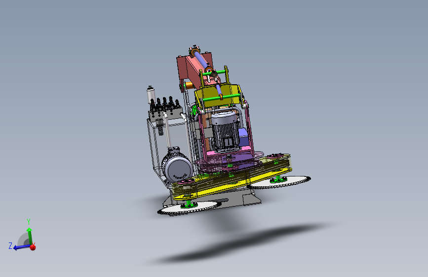 车载绿篱修剪机设计(SW+CAD+说明书) 主视图