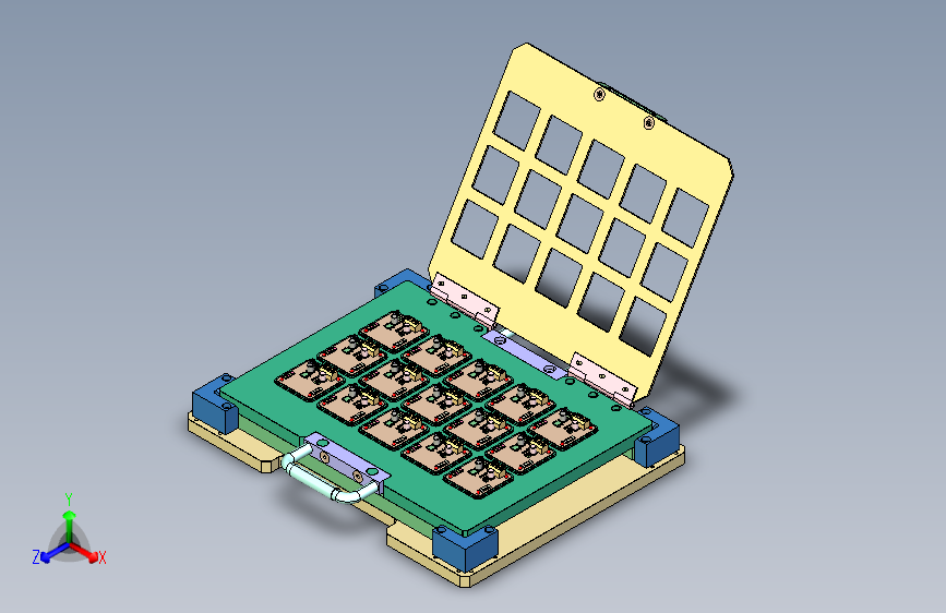 PCB板组装焊接工装三维STP